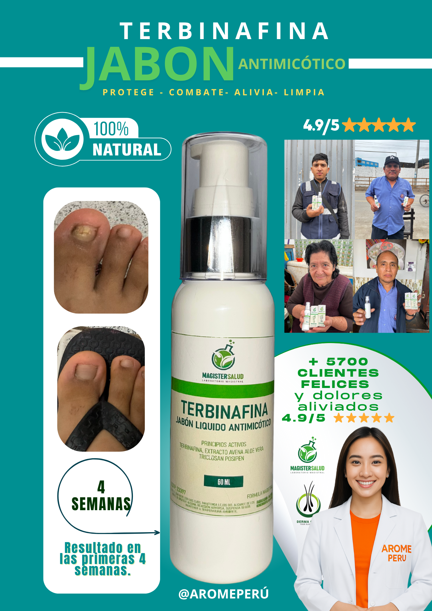 JABON ANTIMICÓTICO TERBINAFINA